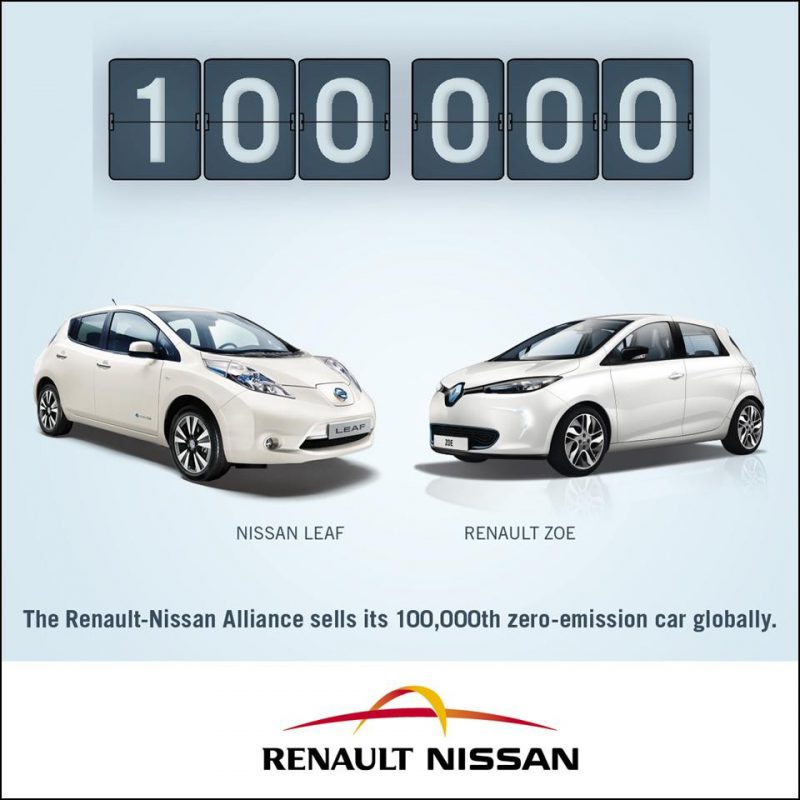 Renault – Nissan 100.000 Sıfır Salımlı Araç Satışı Gerçekleştirdi